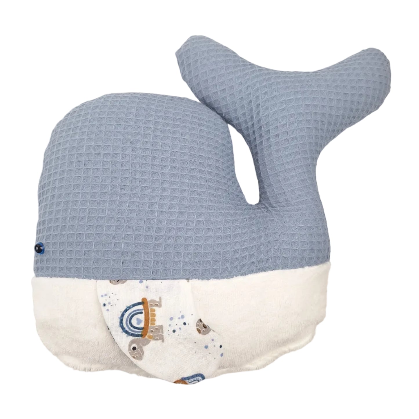 Swiss pine pillow "Whale Emil"