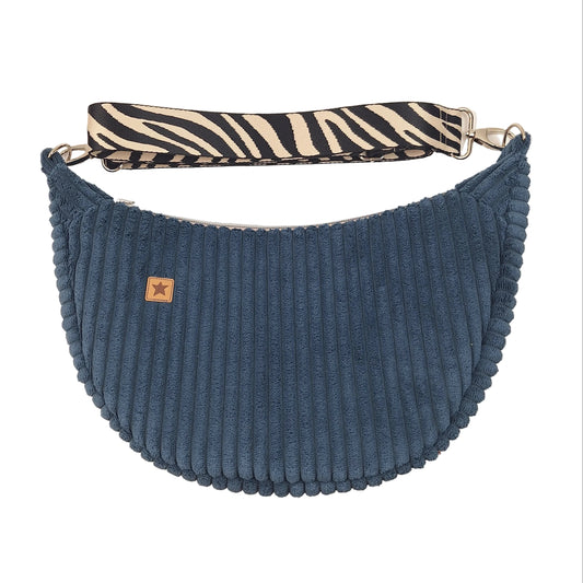 Tasche Samtcord dunkelblau